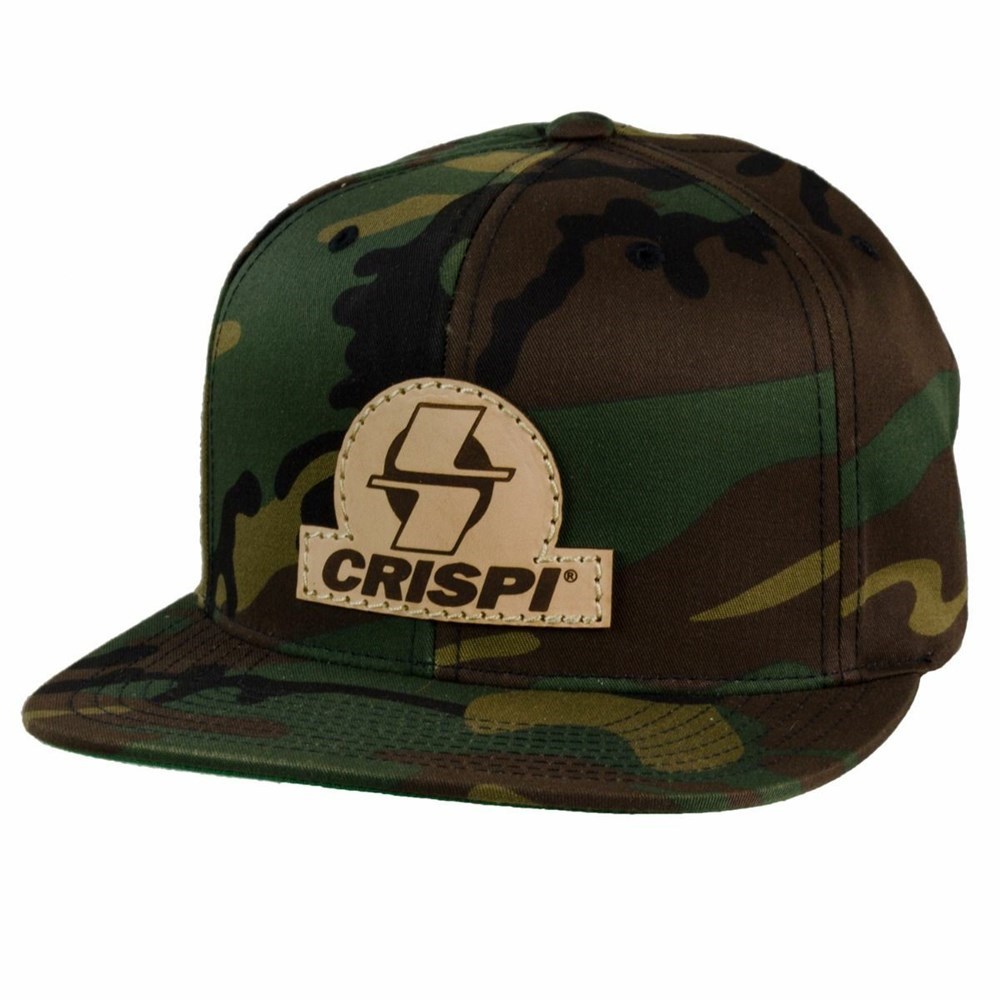 Chapeaux Crispi Cuir Patch Classiche Camouflage Homme | DDP-9531225