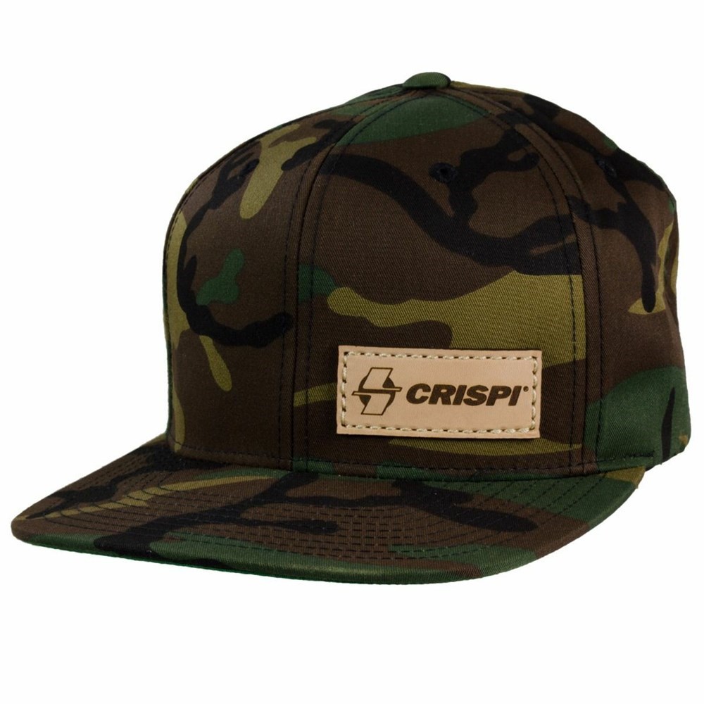 Chapeaux Crispi Cuir Patch Classiche Camouflage Homme | OHQ-2073895