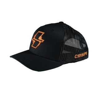 Chapeaux Crispi Black Mesh-back Noir Orange Homme | KGW-1444298