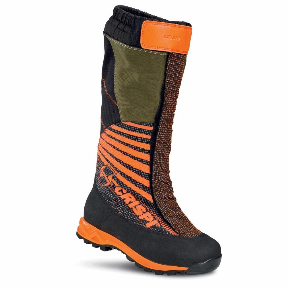 Chaussures De Chasse Crispi Highland Pro Gtx Noir Orange Homme | QFL-0709508