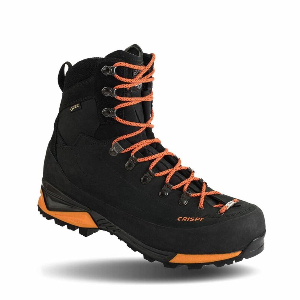 Chaussures De Chasse Crispi Briksdal Sf Gtx Noir Orange Homme | QZB-7383474