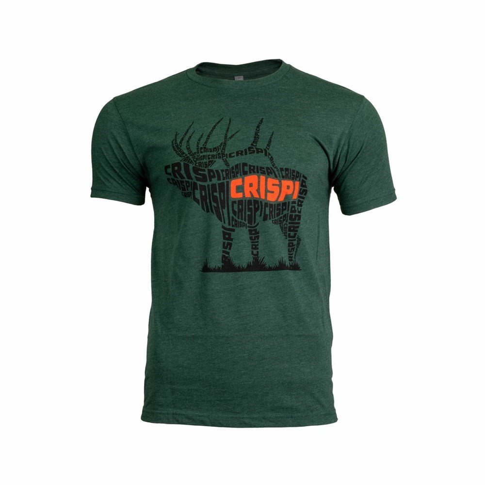 T Shirts Crispi Bugle Vert Homme | CHN-1778401